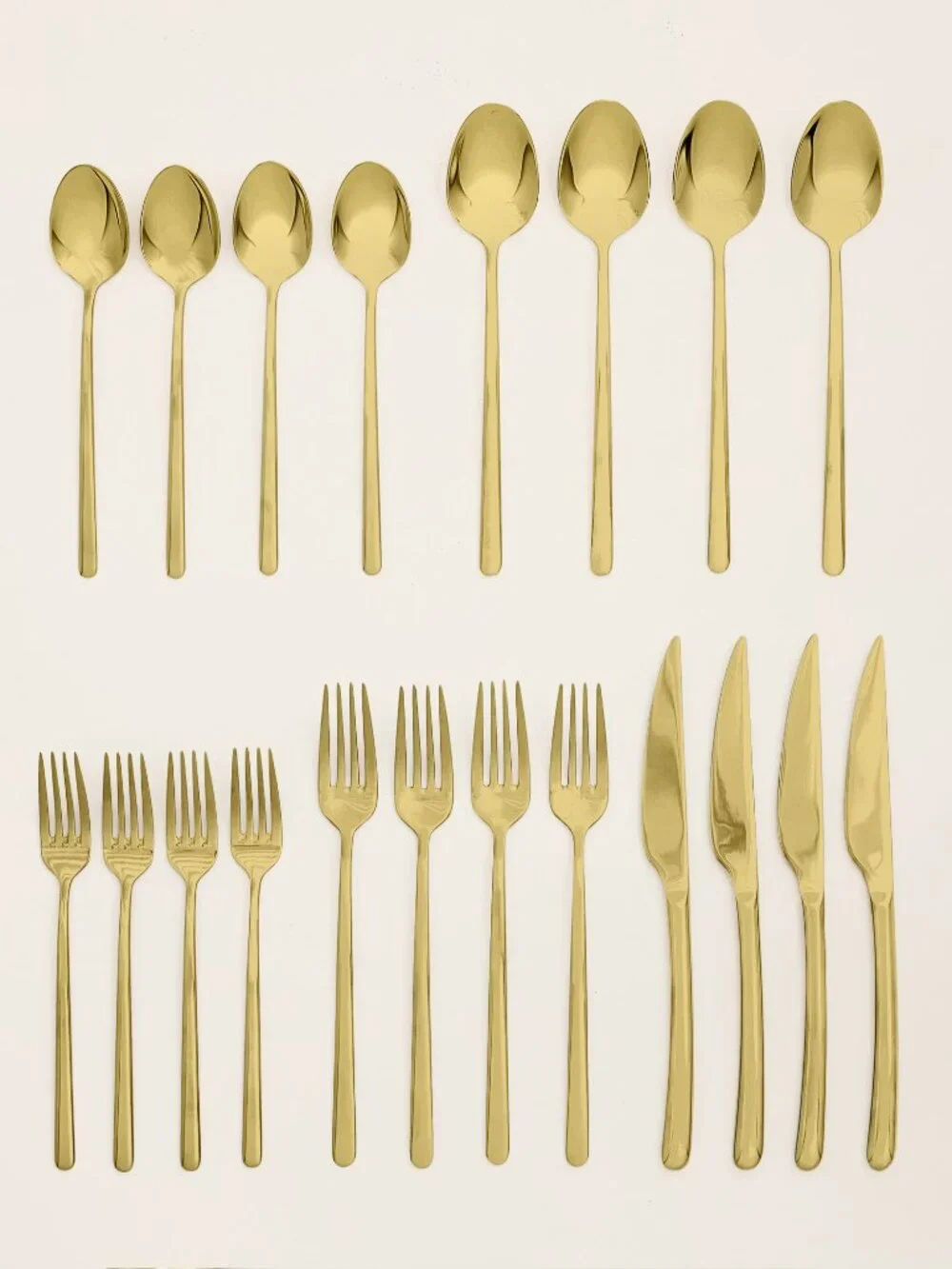 Italic Emilia Mirror 20-Piece Flatware Set - Gold